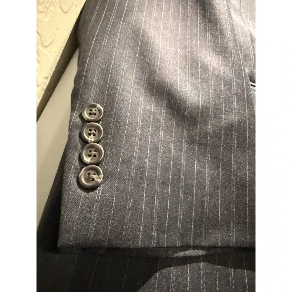 Lauren Ralph Lauren Men's 44R Gray Pinstripe Wool Cashmere Sport‎ Coat Blazer